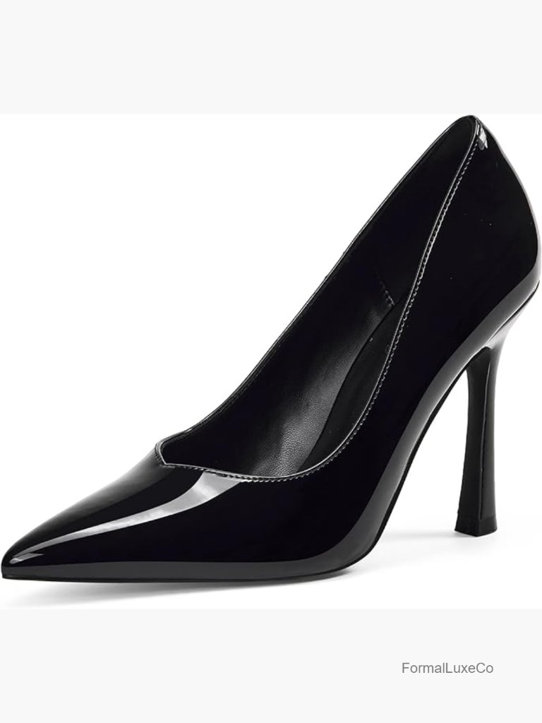 Closed Toe 4 Inch Stiletto Pumps Pointed Toe Wedding Dress Shoes